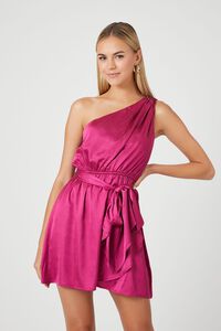 Vestido fucsia de satén