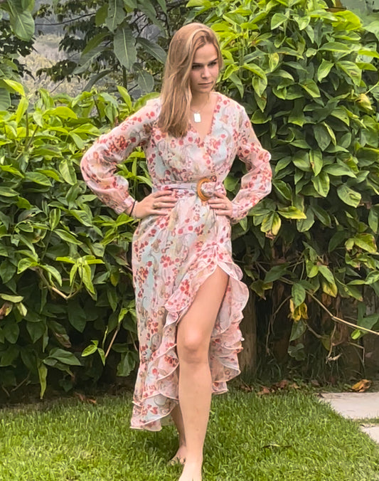 Vestido midi floral